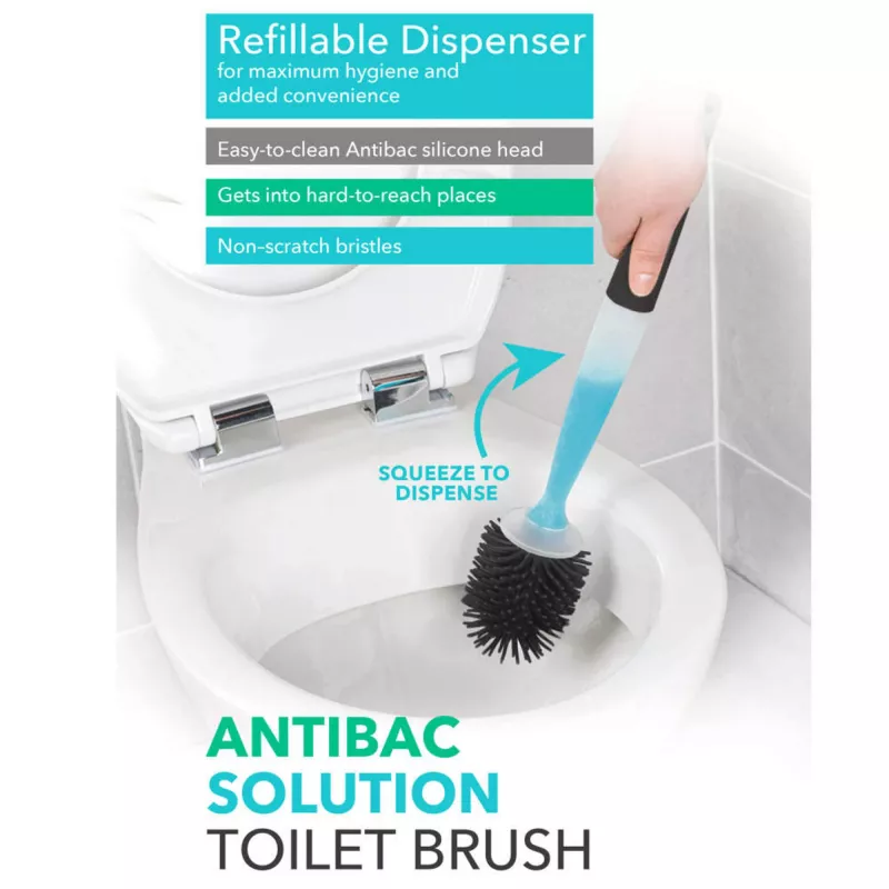 Toiletborstel Beldray LA033996UFFEU7 Antibac grijs, antibacteriële toiletborstel
