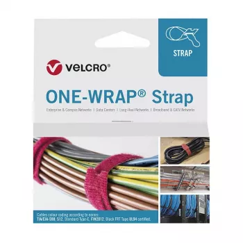 Herbruikbare kabelbinder Velcro ONE-WRAP 230×20 mm polypropyleen, geel, 25 st.