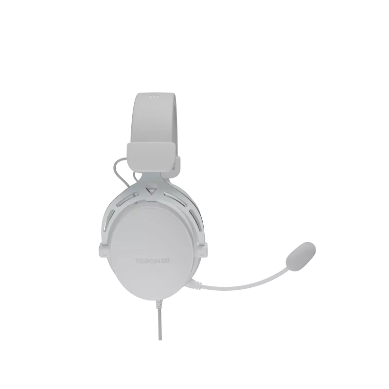Bedrade hoofdtelefoon Genesis Toron 531 wit met microfoon, lichtgewicht on-ear-ontwerp