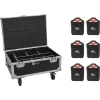 Verlichtingsset EUROLITE 6x AKKU IP TL-3 QCL met case en laadfunctie