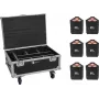 Verlichtingsset EUROLITE 6x AKKU IP TL-3 QCL met case en laadfunctie