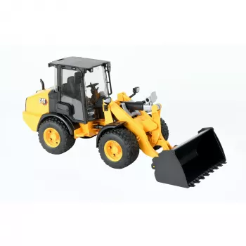 Compacte knikgestuurde wiellader BRUDER BR-02485 model op schaal 1:16, spuitgiet speelvoertuig