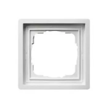 Wandplaat / schakelaarafdekking Gira 0211112, schroefloos, wit, 83,3 × 83,3 mm, 10,6 mm dik