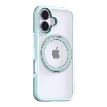 Beschermhoesje Torras Ostand R Fusion voor iPhone 16 — groen, slank beschermhoesje met precieze uitsparingen