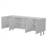 Cama Meble LUCCA 4D ladekast, 200x40x80 cm, wit