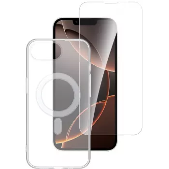 4smarts Premium - 360° beschermset - achterkantcover voor mobiele telefoon - compatibel met MagSafe - thermoplastisch polyurethaan (TPU)