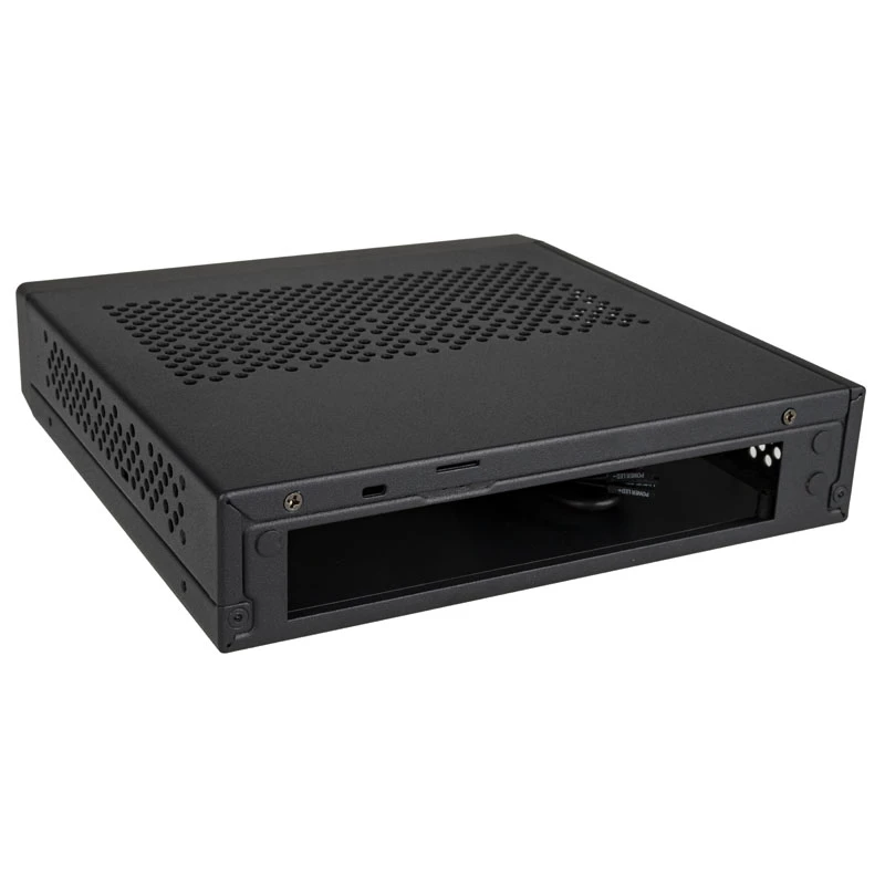 Akasa Cypher MX3 - mini-tower - pc - SGCC - zwart - Thin Mini-ITX - harde schijf - voeding (A-ITX38U3-M1B)