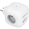 Stekkerdoos QOLTEC 52548 met 3× AC-stopcontacten en USB-aansluiting