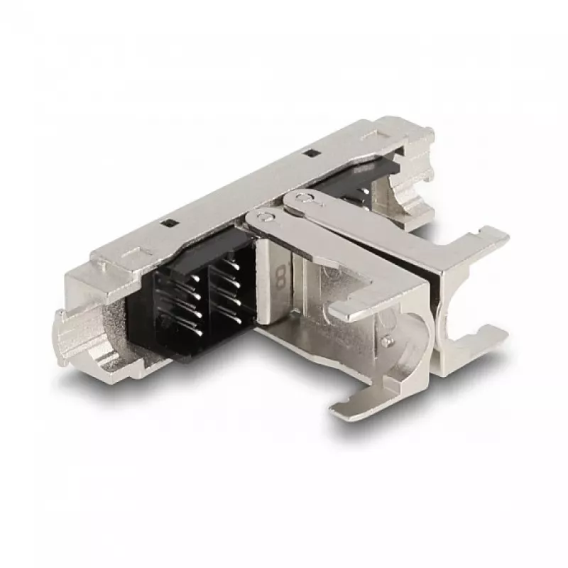 DeLOCK RJ45-koppeling LSA naar LSA Cat.8.1 gereedschapsloos zwart