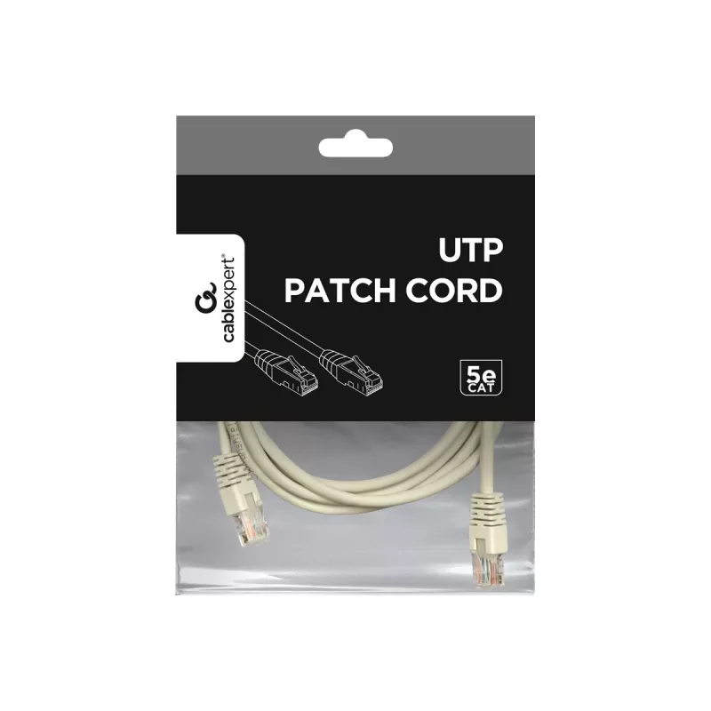 Gembird - patchkabel - RJ-45 (M) naar RJ-45 (M) - 2 m - UTP - CAT 5e - gegoten - grijs