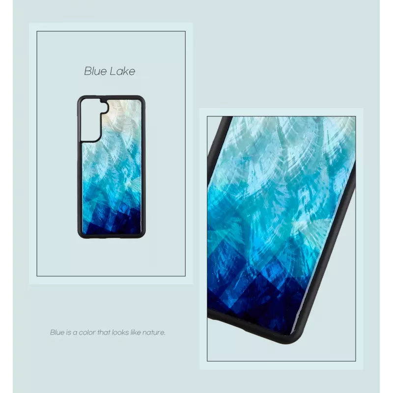 Beschermhoes iKins voor Samsung Galaxy S21 in Blue Lake zwart
