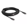 DeLOCK actieve optische USB-C video + data + PD-kabel 10 m zwart