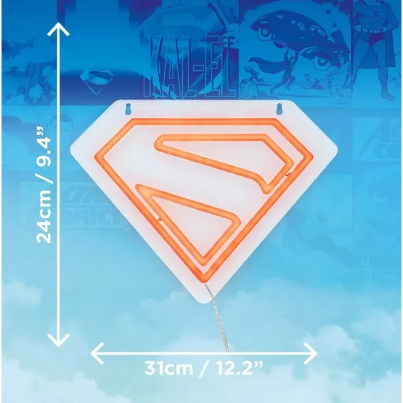 Wandmontage LED-neonlicht Paladone Superman PP14478SMTVN, decoratief wandbord