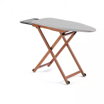 Strijkplank ARREDAMENTI STIROLIGHT 135 x 45 cm, bruine hoes, opklapbare poten