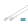 Digitus CAT 6A F-FTP buigzame patchkabel, koper, 3 m, grijs, 10 stuks