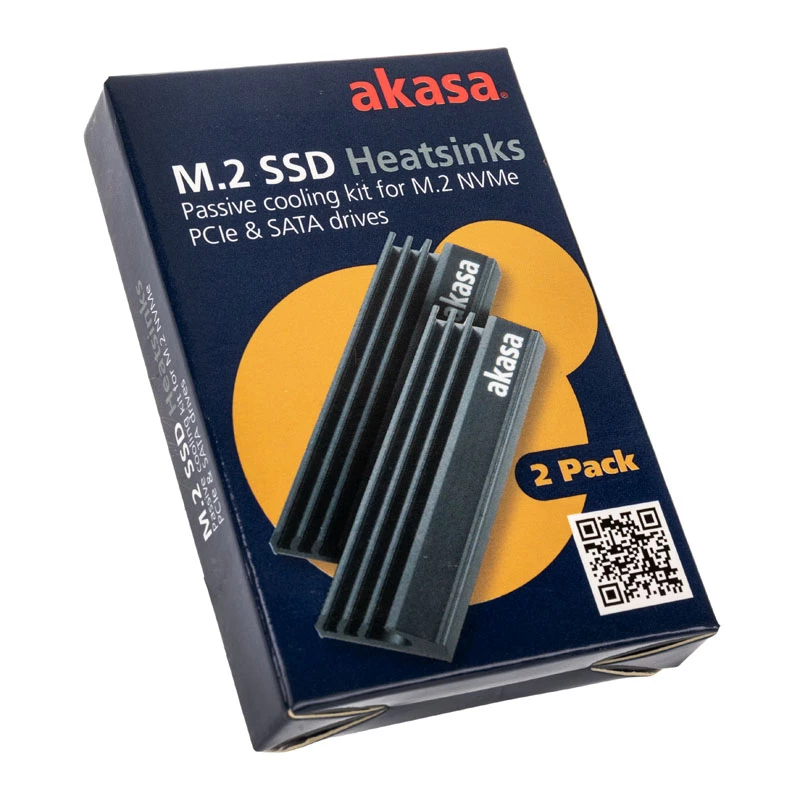 Akasa A-M2HS01-KT02 computer-koelsysteem SSD-koelblok/radiator zwart 1 - 2 (A-M2HS01-KT02)