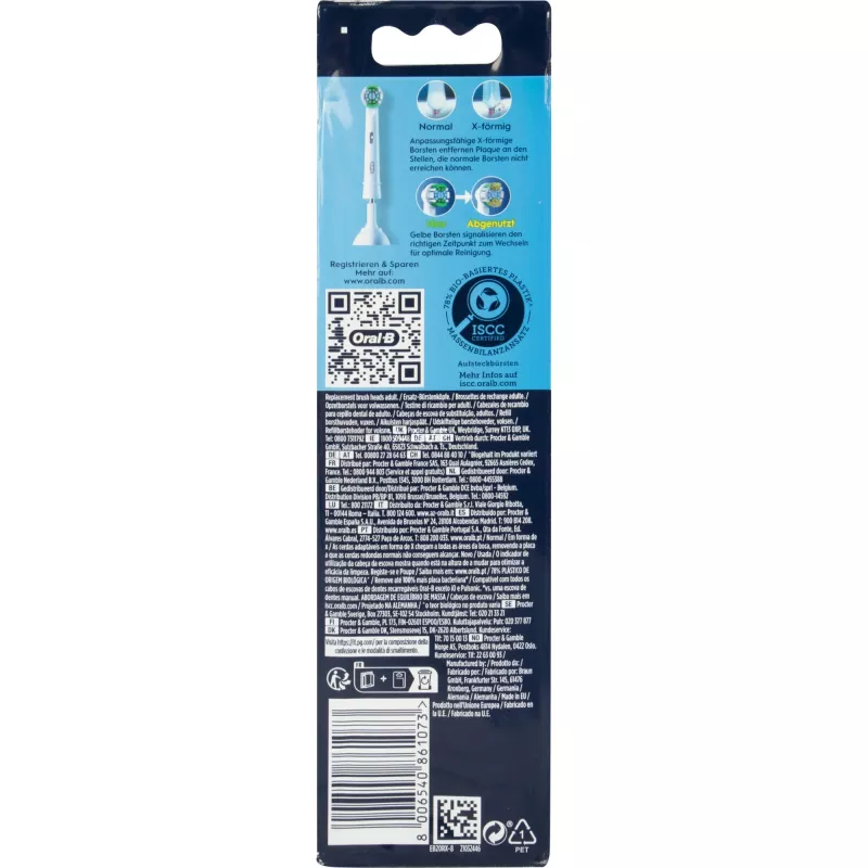 Oral-B Pro Precision Clean vervangende opzetborstels, 8-pack (861073)
