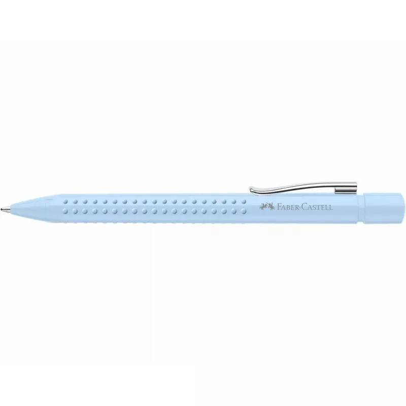 Clip-on balpen, intrekbaar, Faber-Castell 243916 lichtblauw extra breed