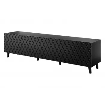 RTV-meubel ASTI 200x42x52 mat zwart