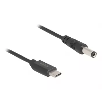DeLOCK USB Type-C-stroomkabel 1 m 5,5 x 2,1 mm stekker 5 V 1,5 A