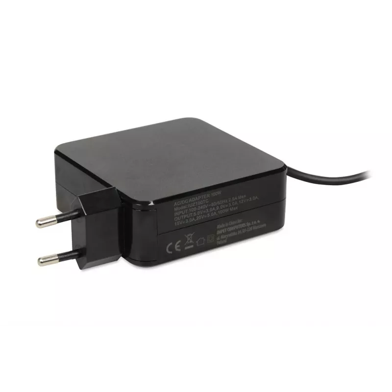 iBOX IUZ100TC universele laptoplader, USB-C Power Delivery 100 W, E-mark-chip