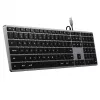 Satechi slank W3 toetsenbord USB-C met numeriek blok (Space Grijs)