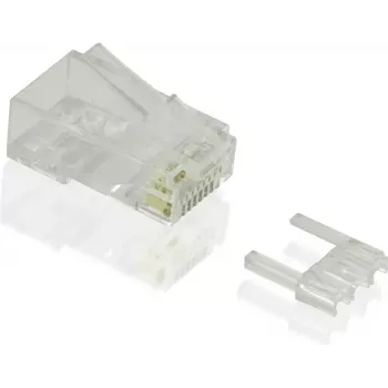 VALUE netwerkaansluiting - RJ-45 (M) - ongeïsoleerd - CAT 6e - transparant (verpakking van 100)