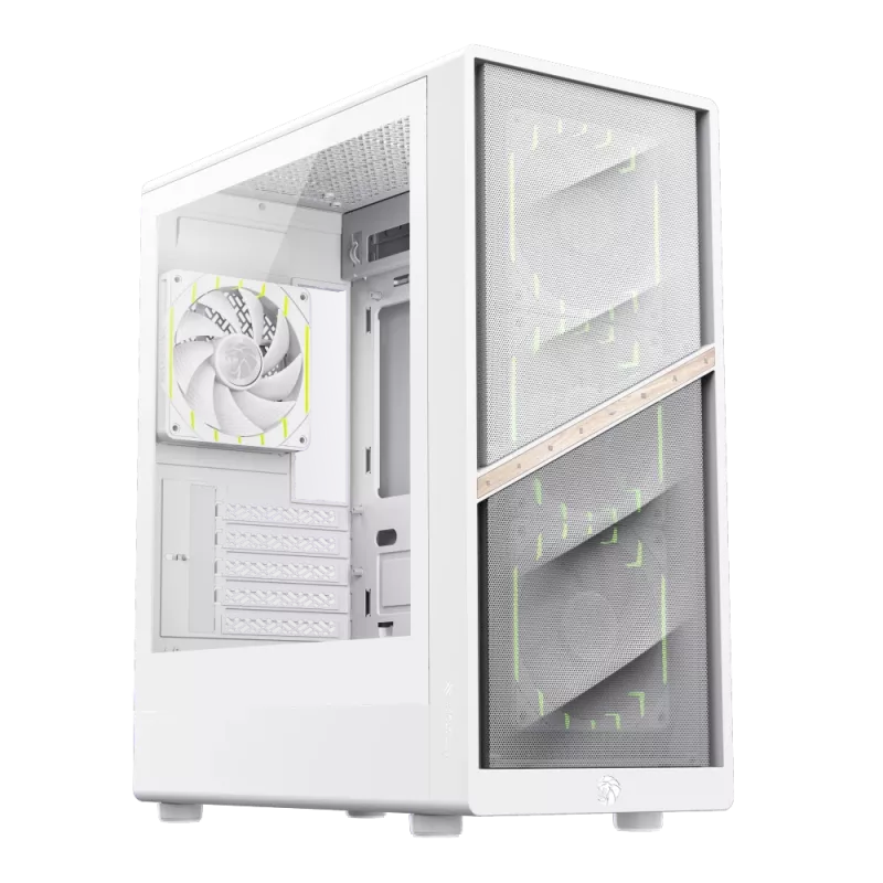 Gamemax behuizing | AERIS 330 MW | wit | mini-tower | voeding niet inbegrepen