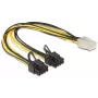 DeLOCK 83433 interne stroomkabel 0,3 m PCI-E 6+2 pin 6-pin