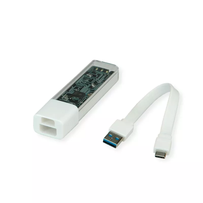 ROLINE mobiele USB 3.2 Gen 1 hub, 4-voudig, type A+C aansluitkabel