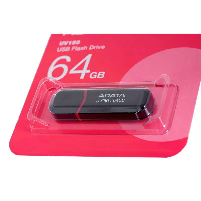 ADATA 64GB DashDrive UV150 USB-flashstation USB Type-A 3.2 Gen 1 (3.1 Gen 1) zwart