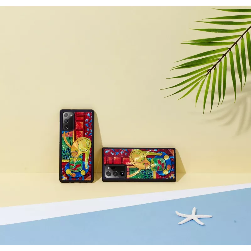 Telefoonhoesje iKins voor Samsung Galaxy Note 20 Ultra — kattendesign rode vis