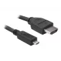 DeLOCK - video-/audiokabel - HDMI - 32 AWG - HDMI, 19-polig (M) - 19-polig Micro-HDMI (M) - 3 m (82663)