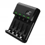 Batterijlader Green Cell GC VitalCharger USB, 4 slots, AA/AAA, USB-gevoed, zwart