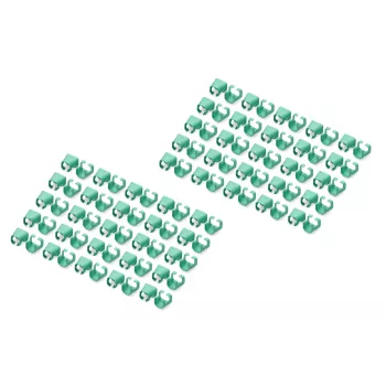DIGITUS - kabelclips met kleurcodering - voor patchkabels - groen (verpakking van 100) (A-CC-G)