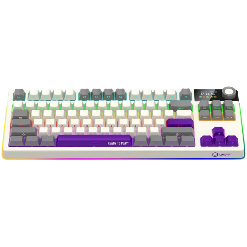 LORGAR KBP70TKLW, draadloos TKL mechanisch gaming-toetsenbord Pro, beige, EN-layout