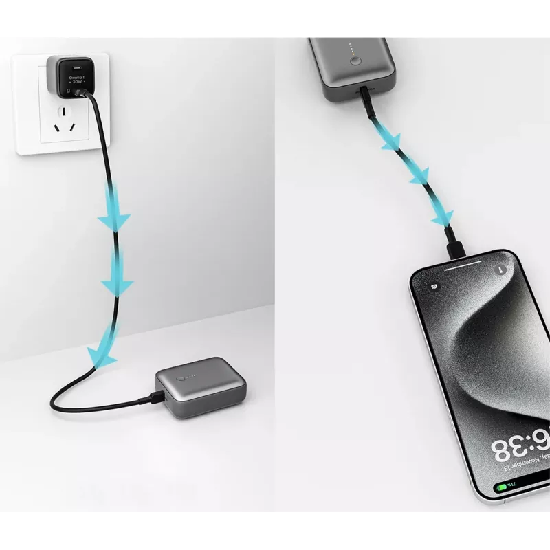 AUKEY 157000 powerbank 10000 mAh grijs