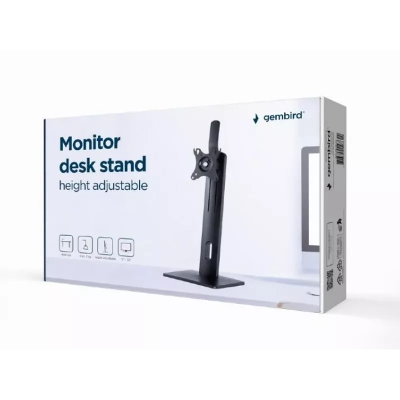 Gembird MS-D1-01 monitor tafelstandaard in hoogte verstelbaar zwart