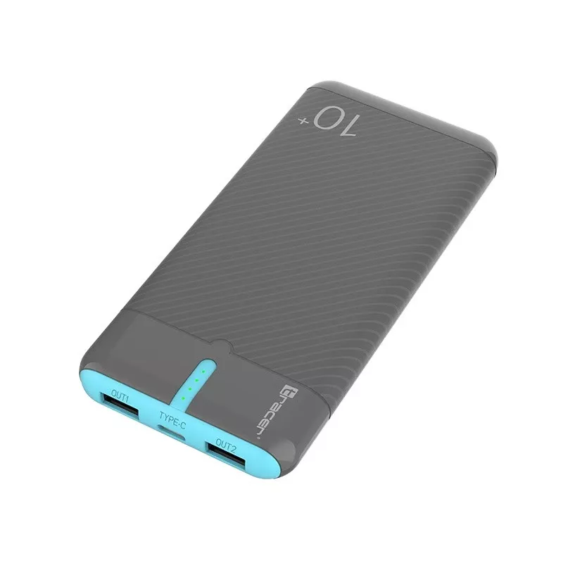 Powerbank EnerGo 10000mAh grijs-blauw