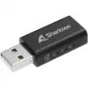 Interne USB Type-A naar 3,5 mm DAC-adapter Sharkoon DAC Pro S — 2 V uitgang, zwart, compact (42 × 17,3 × 9,7 mm)