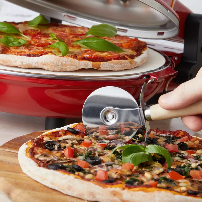 Pizzamaker Petra PT5666VDE Bella Pizza 1200 W antiaanbaklaag, tafel-pizzaoven