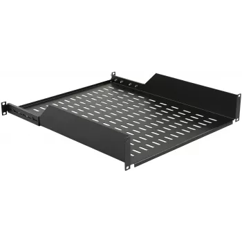 Rackplateau LOGON RAS410BL zwart 50 kg draagvermogen 19 inch