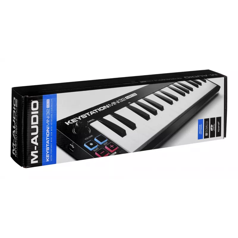 M-AUDIO Keystation Mini 32 MK3 MIDI-toetsenbord 32 toetsen USB zwart, wit