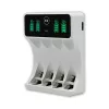 Acculader QOLTEC 50848 voor NiMH AAA (R03) en AA (R6) cellen met LCD-display