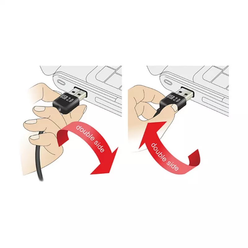 USB-kabel DeLOCK 1m USB 2.0 A - Micro-B m/m zwart