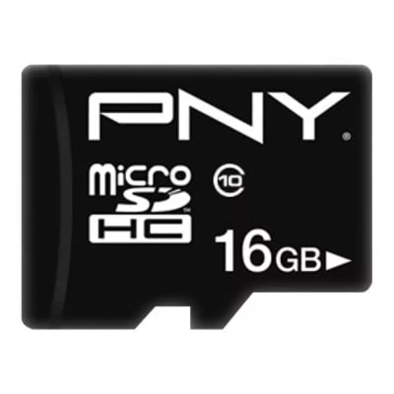 MicroSDHC PNY 16GB Class 10 zwart P-SDU16G10PPL-GE