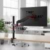 Monitorbeugel MACLEAN MC-135 gasdrukveer voor 17-inch–32-inch beeldschermen, belasting 2–10 kg, zwart
