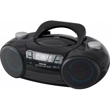 Draagbare Bluetooth-boombox SENCOR SPT4710B — 20 W totaalvermogen, Bluetooth 5.3, cd/usb/fm, batterij- of netvoeding