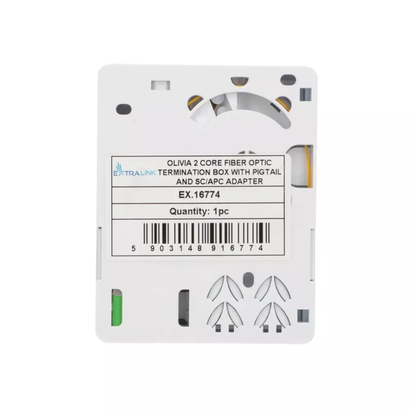 Extralink Olivia glasvezelbox, 2 lassen, met pigtail en SC/APC adapter