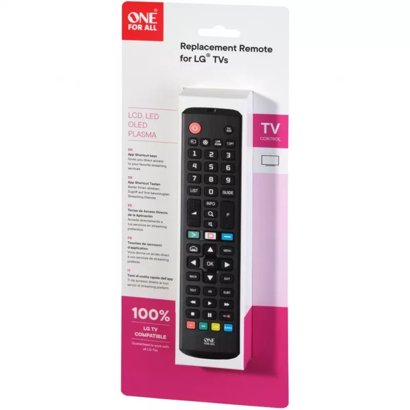 One For All tv-vervangende afstandsbedieningen LG tv-afstandsbediening